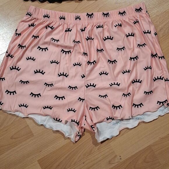 Pink and Black Pajama Set with Playful Patterns - Picture 7 of 8